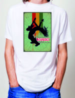 Music Design Printed T-Shirt
